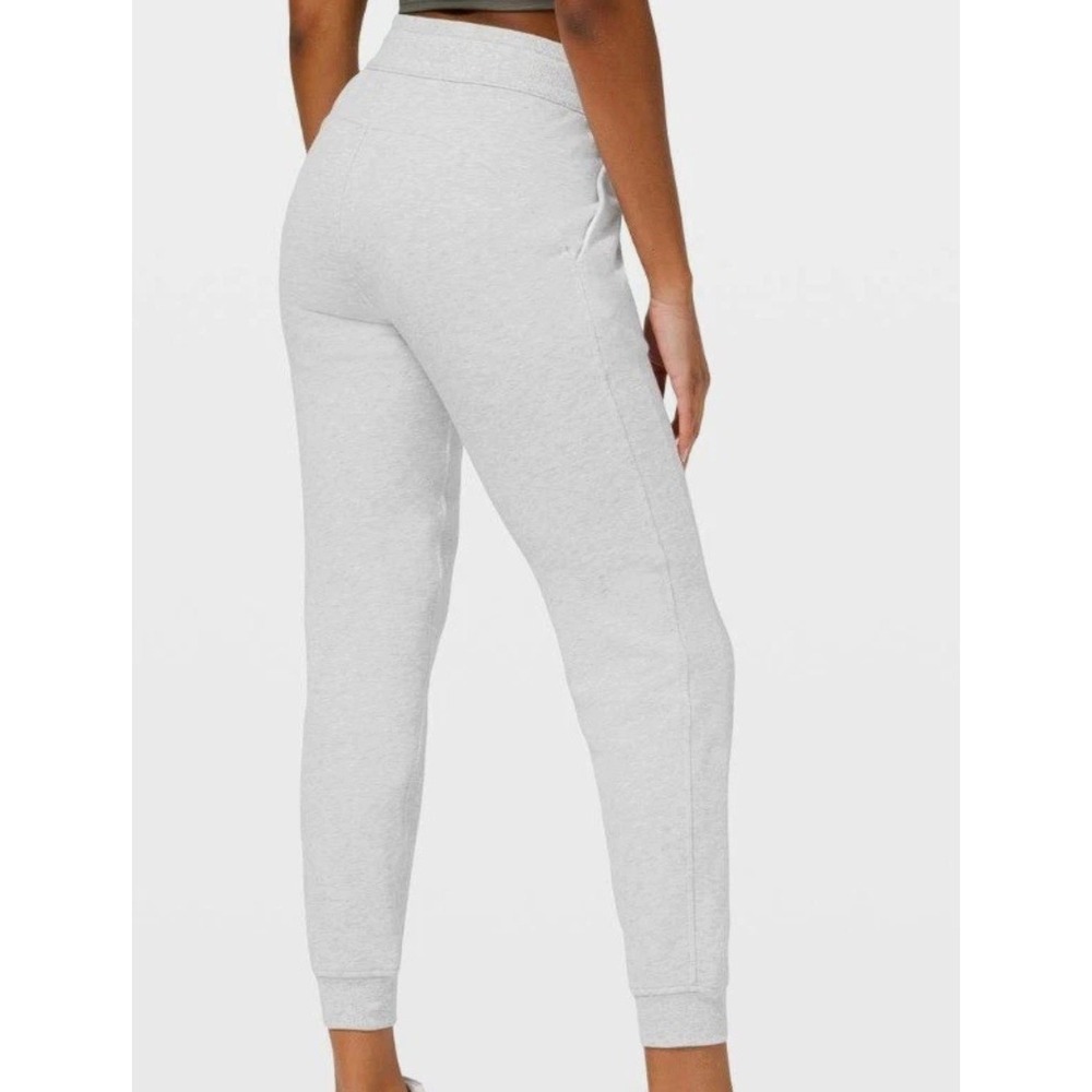 Lululemon Scuba Relaxed Jogger Womens 4 Heathered Core Light Grey Fleece Pants